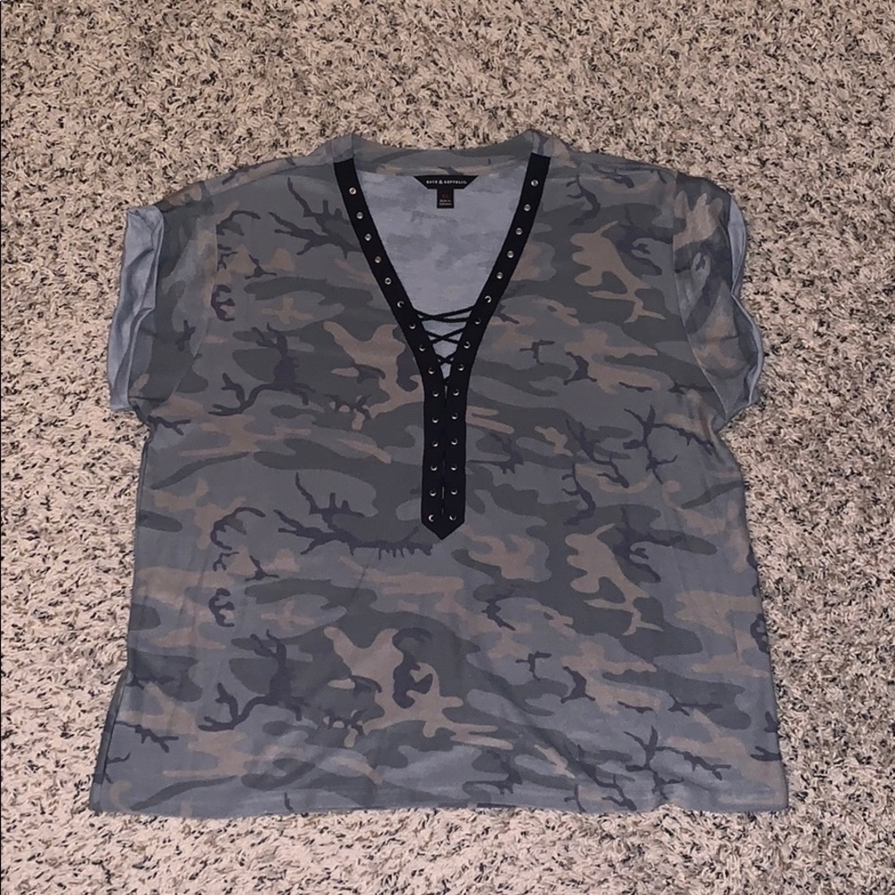 Rock and Republic Lace Up Tee